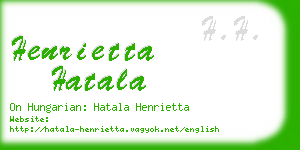 henrietta hatala business card